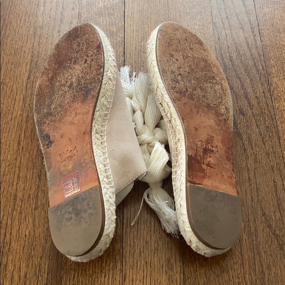 Chloe pink tie front espadrille - Picture 4 of 5